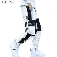 将图片加载到图库查看器，Streetwear Men&#39;s Multi Pockets Cargo Harem Pants Hip Hop Casual Male Track Pants Joggers Trousers Fashion Harajuku Men Pants
