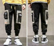 将图片加载到图库查看器，Streetwear Men&#39;s Multi Pockets Cargo Harem Pants Hip Hop Casual Male Track Pants Joggers Trousers Fashion Harajuku Men Pants
