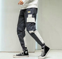 将图片加载到图库查看器，Streetwear Men&#39;s Multi Pockets Cargo Harem Pants Hip Hop Casual Male Track Pants Joggers Trousers Fashion Harajuku Men Pants
